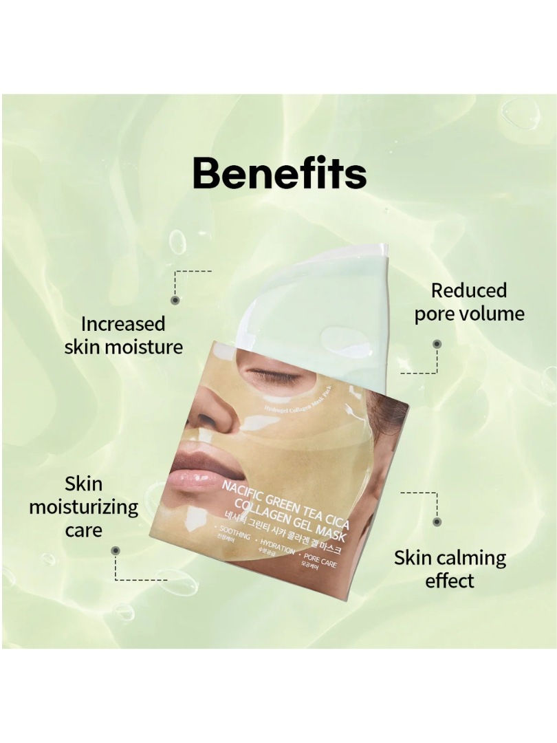 NACIFIC Green Tea Cica Collagen Gel Mask 