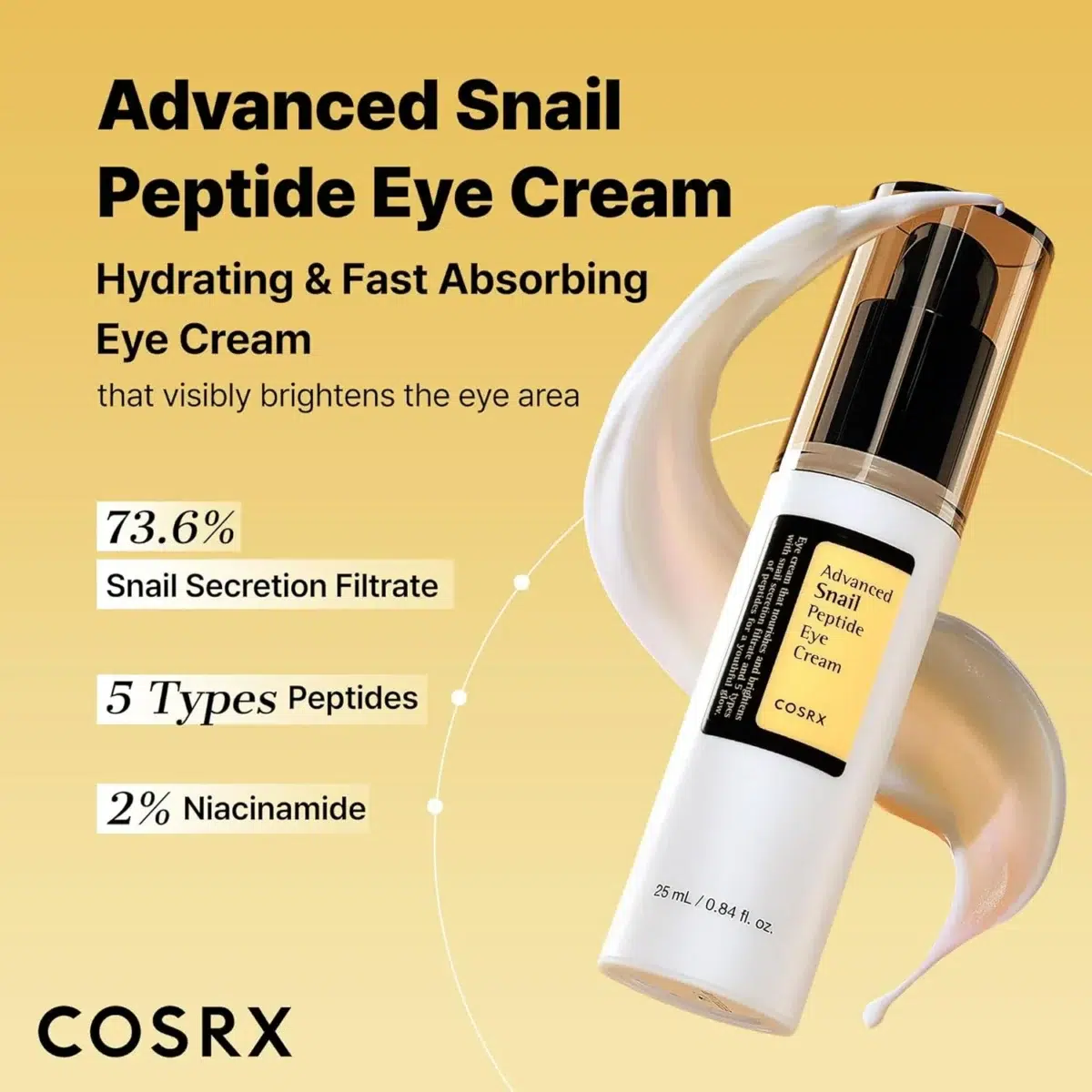 Cosrx advanced snail peptide moisturizing eye cream 25ml