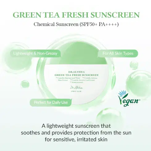Dr. Althea Green Tea Fresh SunscreenSPF50+ PA++++ 45ml
